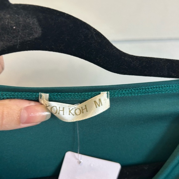 Green Long Sleeve formal Dress M - Picture 3 of 4